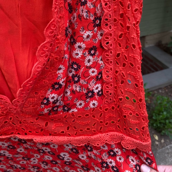 FREE PEOPLE FLORAL EYELET SUNDRESS - Picture 6 of 11